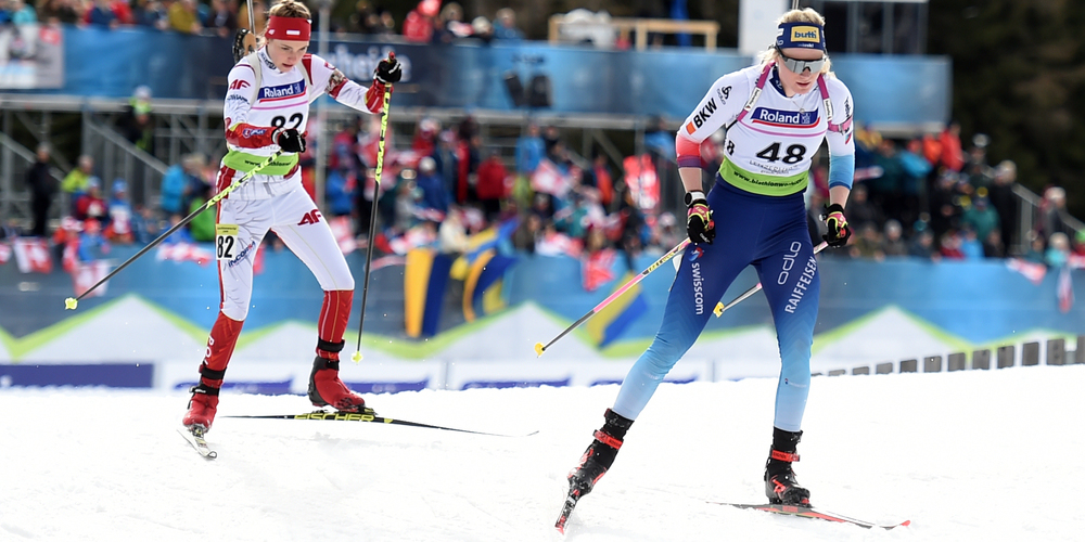 Gibt es in der Biathlon Arena auf der Lenzerheide wie an der Junioren-WM 2020 bald packende Duelle um den WM-Titel? (Bild: Franz Feldmann)