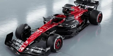 Rotschwarz: So sieht das neue Hinwiler Formel-1-Auto aus.