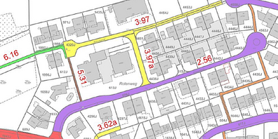 Situationsplan zum Teilstrassenplan Erschliessung Rotackerweg in Jona.