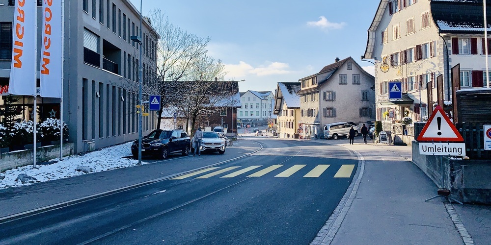 Eschenbach, Blick von Neuhaus Richtung Dorfzentrum