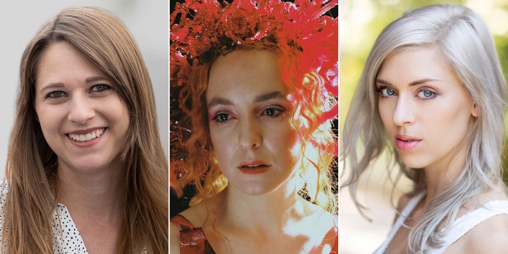 (v.l.) Die Rapperswiler Designerin Flora Frommelt wird ausgezeichnet, ebenso die Kunstschaffende Livia Rita Heim und die Schauspielerin Jessica Matzig.