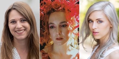 (v.l.) Die Rapperswiler Designerin Flora Frommelt wird ausgezeichnet, ebenso die Kunstschaffende Livia Rita Heim und die Schauspielerin Jessica Matzig.
