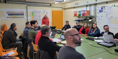 Briefing im Kommandoposten Verahus in Balgach