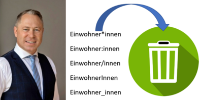 Dr. Gut: «Die grosse Mehrheit will nicht, dass die Behörden die Bevölkerung beispielsweise mit «Bewohner*in» oder «Bewohner:in» ansprechen.»