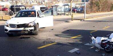 Der Unfall ereignete sich auf der Kreuzung Ebnatstrasse/Solenbergstrasse in der Stadt Schaffhausen.