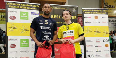 Die beiden Best Player Ramon Pereira de Oliveira (Stans, links) und Tim Schmidt (Stäfa).