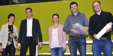 Generationenwechsel im Verwaltungsrat (v. l.): Heidi Kaufmann, VR-Präsident Samuel Thür, Regula Heeb, Andreas Kobler und Dominik Heeb.