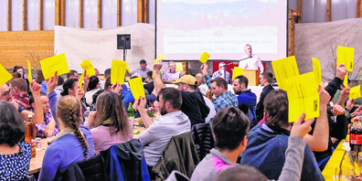 Abstimmung an der Delegiertenversammlung der BVSZ in Rothenthurm.