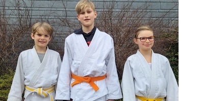 Im Bild v.l.: Johann Aurich (U11),  Cedric Beer (U13) und Sina Gantenbein (U13).
