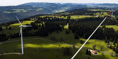 Thurgauer SVP-Kantonsräte fordern für Windenergie-Anlagen einen Mindestabstand von Wohnhäusern und Bauzonen. (Symbolbild)