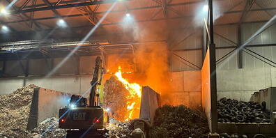 Beim Brand in einem Recyclingbetrieb entstand Sachschaden von einigen tausend Franken.