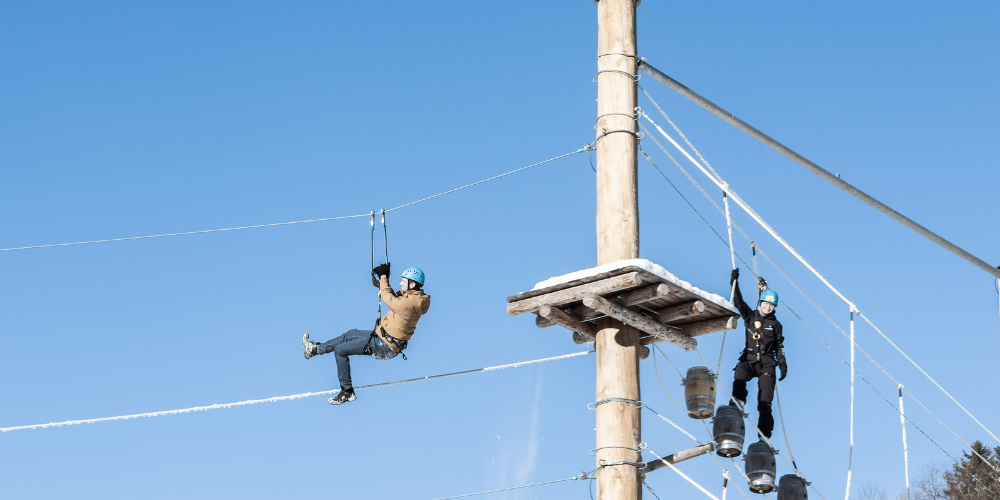 Spass auf der Kronberg-Zipline