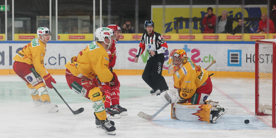 Roman Cervenka eröffnet das Score beim Torfestival gegen Langnau.