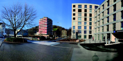 Die Überbauung Erlen am Bahnhof Heerbrugg bietet auch eine öffentliche Parkgarage.