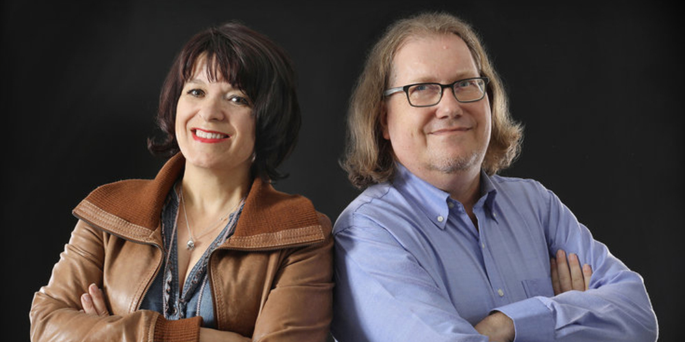 Lesen im Städtlitorkel Sargans aus dem Nachfolgewerk von «Venner» vor: Franziska Hidber und Christian Ruch.