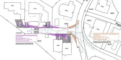 Auszug aus dem Erlass des Gossauer Stadtrats zur 3. Etappe Fenn-Geissberg, Sichtzonenplan.