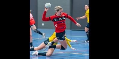 Die 1,83 Meter grosse Kreisläuferin Marlena Kampelmühler zeigte gegen Yellow eine starke Leistung und erzielte sieben Treffer.