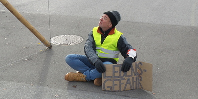 Die Demonstrierenden beendeten ihre Aktion freiwillig.