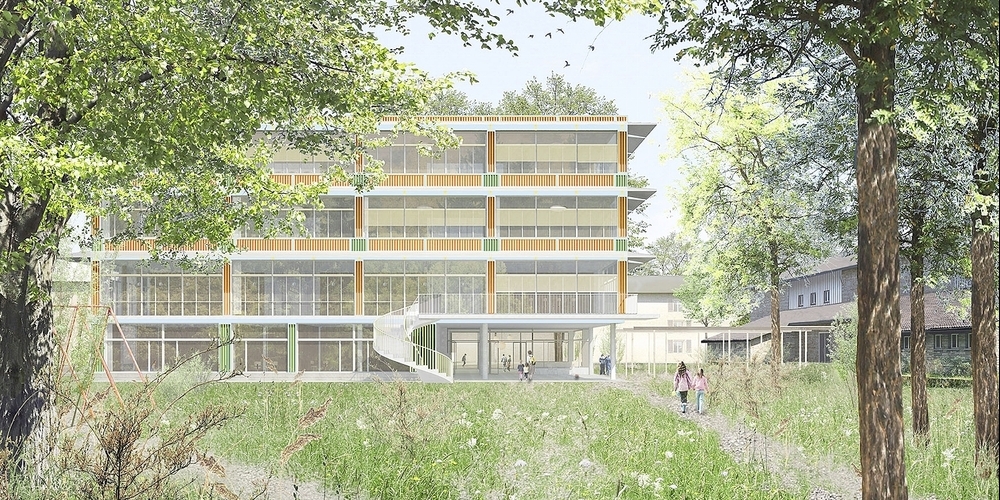 Der geplante Neubau bei der Schule Entlisberg.