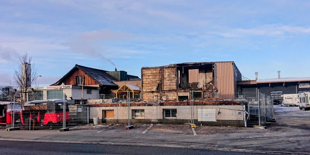 Am 18. Januar 2023 niedergebrannt und nun nur noch eine Ruine: Restaurant Sonnenhof in Henau.