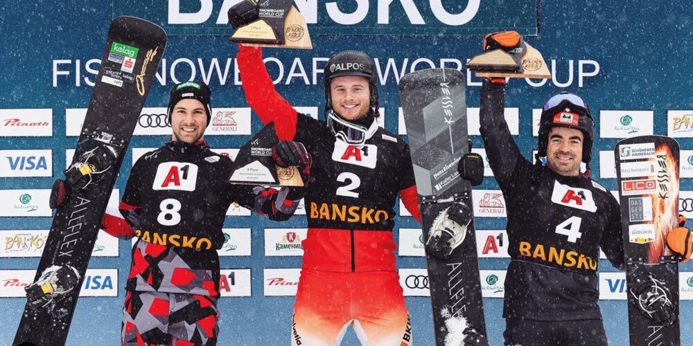 Dario Caviezel fuhr in Bansko ganz zuoberst aufs Podest.