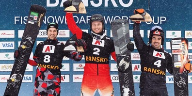 Dario Caviezel fuhr in Bansko ganz zuoberst aufs Podest.