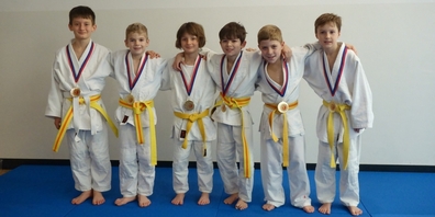 Die Gommiswalder Judokas U9 und U11 in Ruggell.