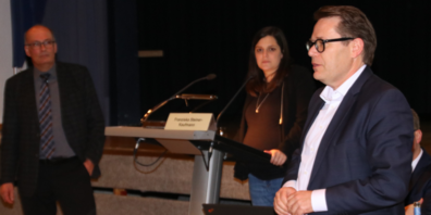 von links: Markus Ritter (Nationalrat), Franziska Steiner-Kaufmann (Präsidentin Mitte Kt. SG), Beni Würth (Ständerat)