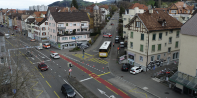 Der Unfall ereignete sich bei der Verzweigung Rorschacherstrasse/Rehetobelstrasse