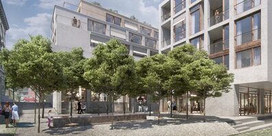 Der neue Helvetiaplatz im Innern des neu entwickelten Areals soll zur grünen Lunge und einem neuen Anziehungspunkt werden. 