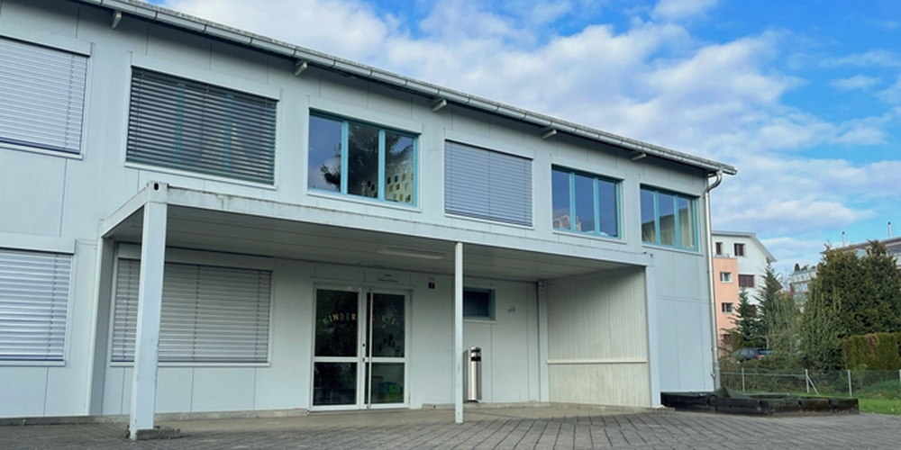Schul- & Kindergartenpavillon Kirchacker in Eschenbach.