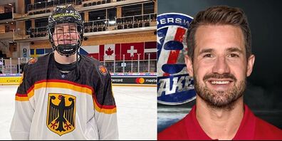 Mit Verteidiger Jonas Müller (links) und Assistenzcoach Sven Berger (rechts) sind auch die SCRJ Lakers an der U18-Eishockey-WM vertreten.