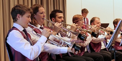 Richtig gute Blasmusik gibt es an den Wettspielen im Widebaumsaal zu hören