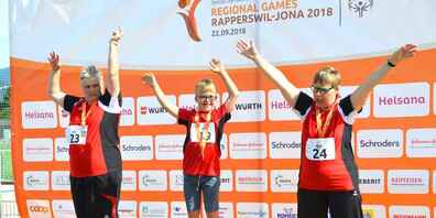 Siegerehrung an den Regional Games Rapperswil-Jona im Jahr 2018.