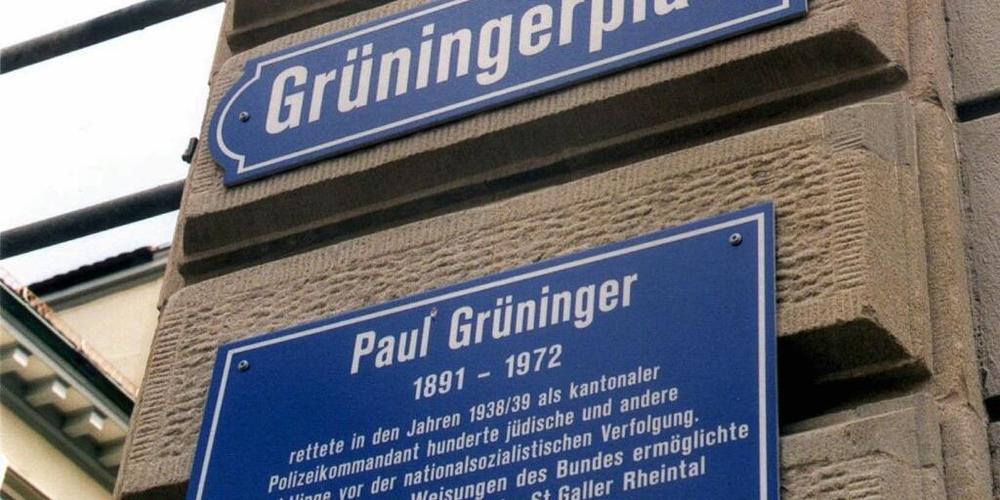 In St. Gallen wurde ein Platz nach dem Flüchtlingsretter Paul Grüninger benannt. Nun soll im Raum Diepoldsau ein Memorial für die Flüchtlingsgeschichte entstehen. (Archivbild)