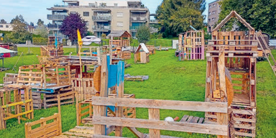 Die Kinderbaustelle vor dem Spühl.