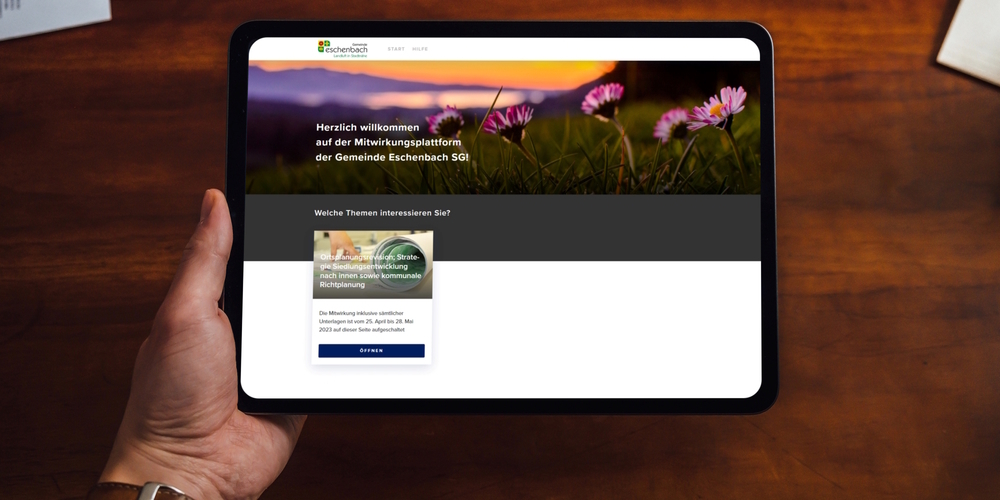Die Gemeinde Eschenbach bringt den kommunalen Richtplan und den Schutzplan zur digitalen Mitwirkung.