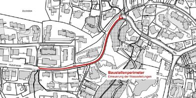 Die Verkehrsführung erfolgt einspurig und wird mit einer Lichtsignalanlage gesteuert.