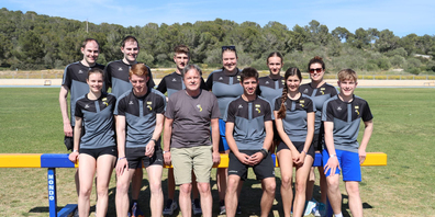 Die motivierte LCS-Trainingsgruppe auf Mallorca: Roman Sieber, Simon Sieber, Simon Meier, Melani Müller, Lisa Hohermuth, Vera Fendt (hinten von links), Andrea Schlatter, Felix Doll, Peter Knoepfli, Michael Lüthi, Nadja Lüthi, Léon Grosshans (vorne von links).