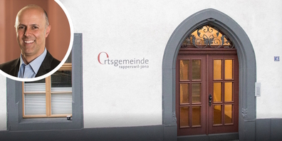 Ortsverwaltungsrat Christian Helbling (l.) wird an der Ortsbürgerversammlung im Dezember 2023 offiziell verabschiedet.