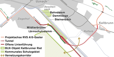 Die Bestvariante D der regionalen Verbindungsstrasse A15-Gaster im Abschnitt des Kaltbrunner Riets hat aus IG-Sicht einen Meilenstein geschafft.