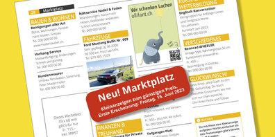 Kleinanzeigen gibt's schon ab 30 Franken.