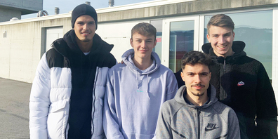v.l.n.r.: Beka, Marcon, Costa, Casciato kommen neu zum FCRJ