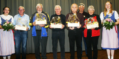 v.l: Lorenz Holenstein, Benken, Lukas Müller, Neuhaus, Turi Riediker, Uetliburg, Karl Zweifel, Rapperswil und Stellvertreter für Hansjakob Forrer und Martin Oberholzer Jona