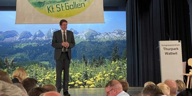 SVP-Bundesrat Albert Rösti referierte über die Schweizer Energieversorgung sowie über Infrastrukturprojekte für Strasse und Bahn.