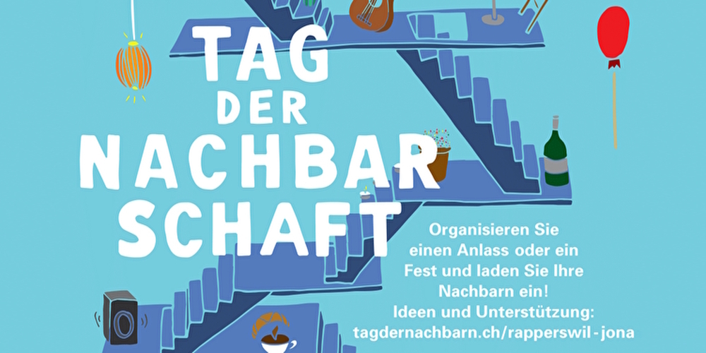 Am 26. Mai 2023 ist in Rapperswil-Jona «Tag der Nachbarschaft». Die Stadt liefert dazu Ideen und Unterstützung.