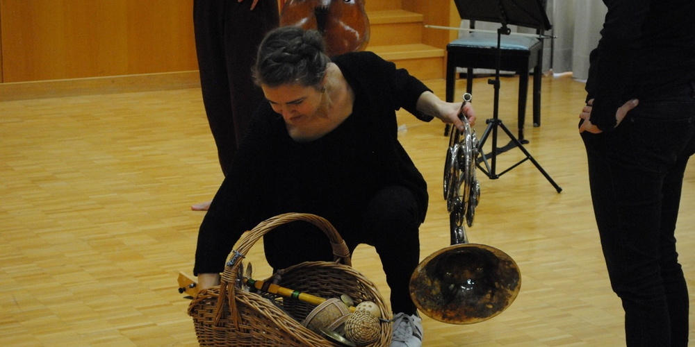 Das Ensemble MusikErzaehlt beim Musiktheater.