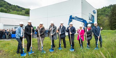 Spatenstich beim GF-Standort in Seewis.