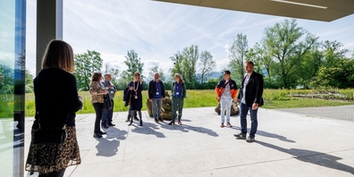 Hochschulvertretende aus den USA, Deutschland, Italien, Frankreich, Finnland und Grossbritannien am OST-Campus Rapperswil.