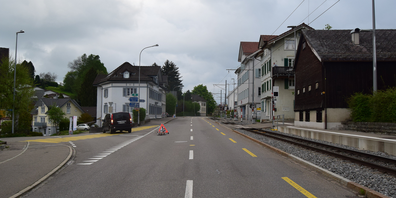 Die Unfallstelle in Niederteufen.